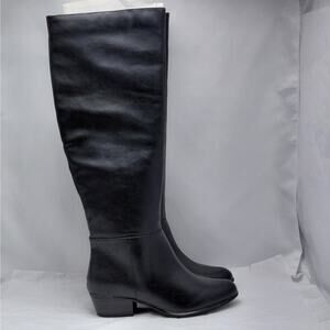 Esprit Womens Riding Boots Sz 6 Black Knee High Low Heel Western Coastal Cowgirl